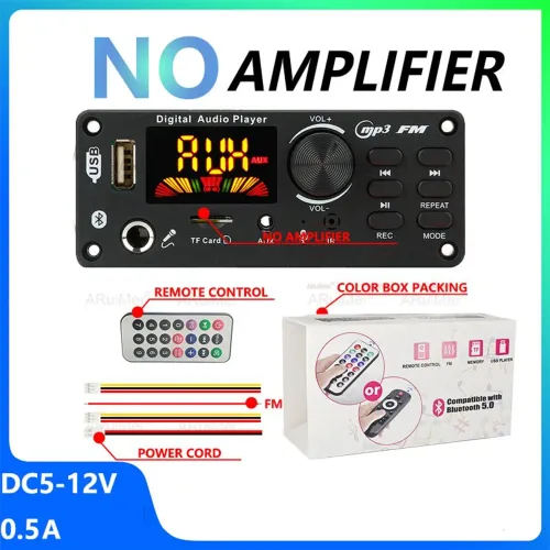 Placa MP3 Bluetooth 5-12V Microfone e Volume *Entrego Aceito Cartão