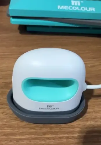 Mini Prensa Térmica Mecolour para Roupas - Azul