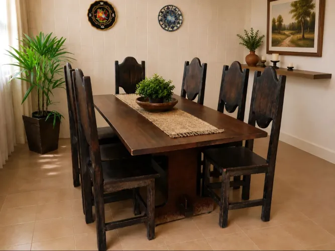 Mesa de Jantar 6 lugares em Imbuia