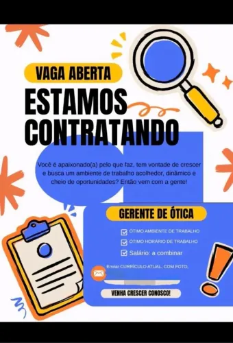 Gerentes e Vendedores para Ótica