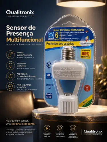 Sensor De Presença Qualitronix Teto 360° Bivolt