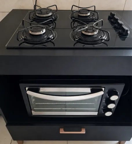 Fogão Cooktop 4 Bocas Continental com Suporte para Forno - Excelente Estado
