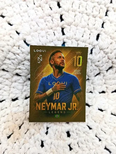 Figurinha Neymar Jr Legend Dourada Loovi Edição Limitada Oficial