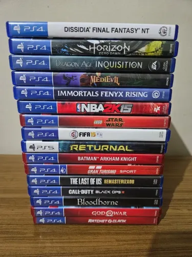 Lote 16 jogos - 15 de PS4 e 1 de PS5 - Faço OLX PAY