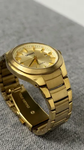 Relógio Feminino Orient Dourado - Vidro de Safira (Aço Inoxidável)