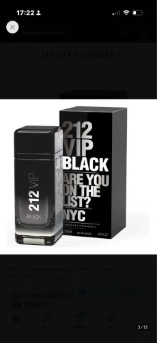 212vip black 200 ml de Carolina herreira eua de parfun