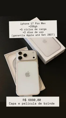 iphone 17 Pro Max 256gb - 02 ciclos