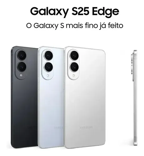 Samsung Galaxy S25 Edge 512GB 12GB RAM | Prata ou Preto | Design Premium e Desempenho