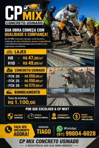 Lajes concreto usinado *