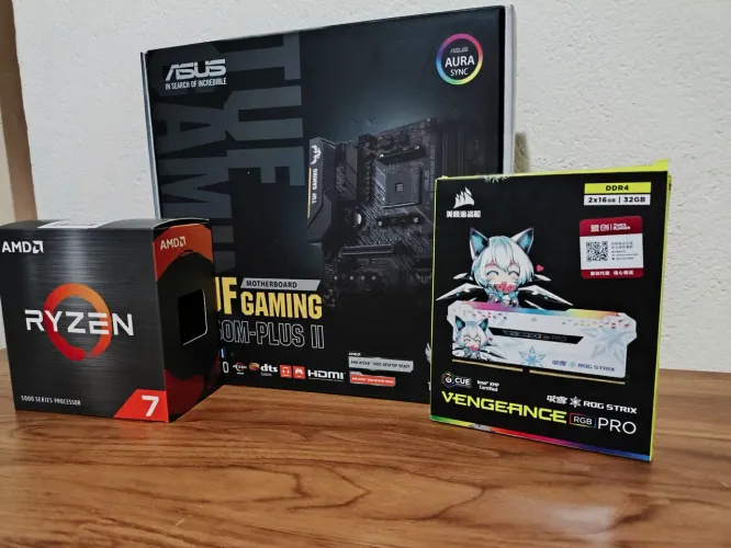Kit AM4 32GB Ram Ryzen 7 placa mãe Tuf gaming