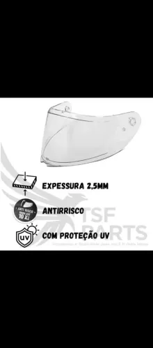 viseira cristal capacete helt vendo por R$ 60