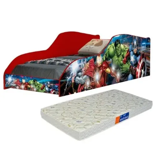 Vendo cama infantil vingadores, com colchão.