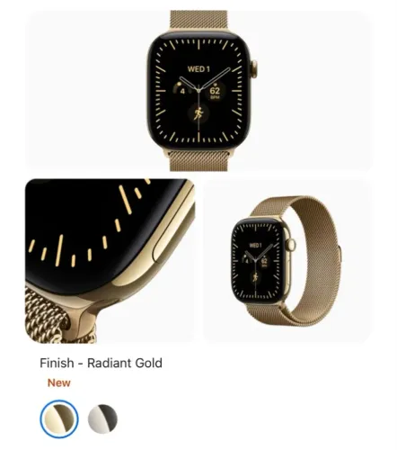 Apple Watch serie 12 42mm Light Gold Lacrado