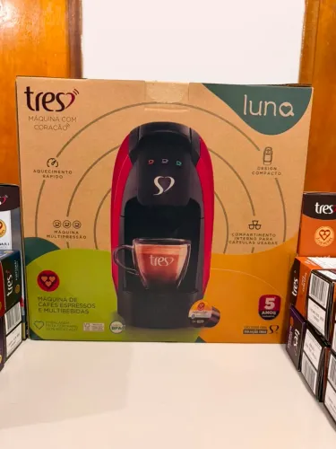 Cafeteira 3 corações + 200 cápsulas de café 