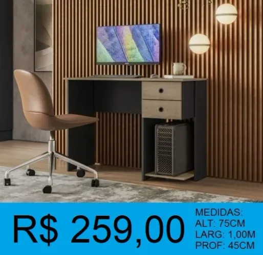Escrivaninha design moderno - entrega gratuita e parcelamos até 12X sem juros