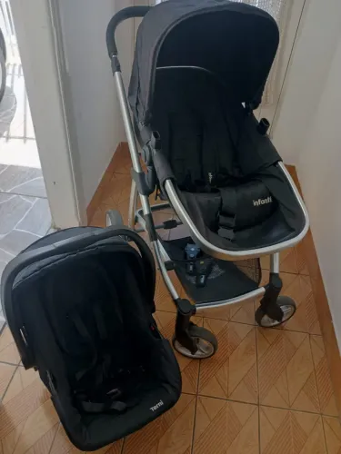 Kit carrinho de bebê + bebê conforto epic lite infantil 