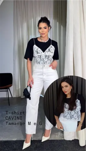 Blusa detalhe renda