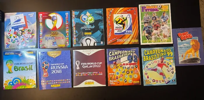 Coleção Álbuns de figurinhas completos (exceto COPA 98) Copa do Mundo 98-22 + Brasileirão 