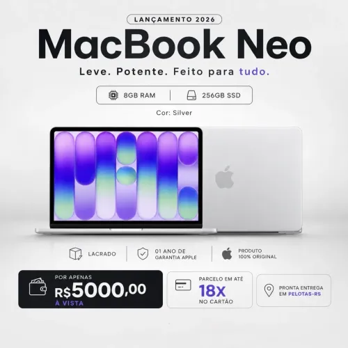 MacBook Neo | Lacrado | 01 Ano de Garantia Apple