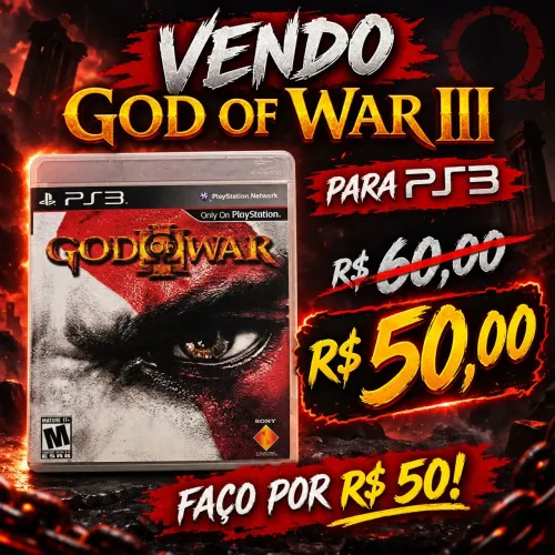 Um jogo de PS3 60$ faço por 50$