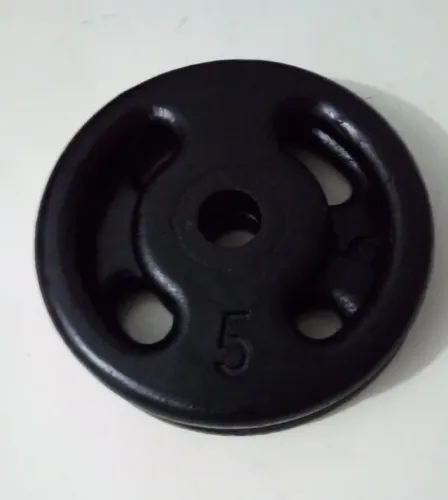 Anilha de 5kg em Ferro Fundido Pintado