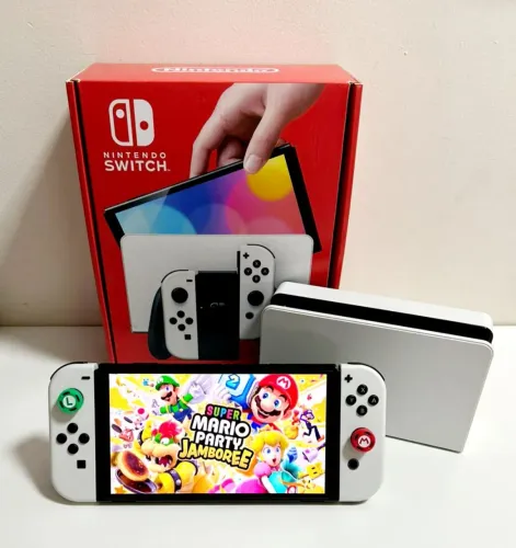 Nintendo Switch OLED Completo!! DESBLOQUEADO!!  (Aceito Cartão)