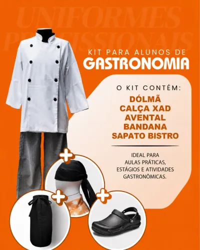 Roupa completa de cozinheiro- unissex