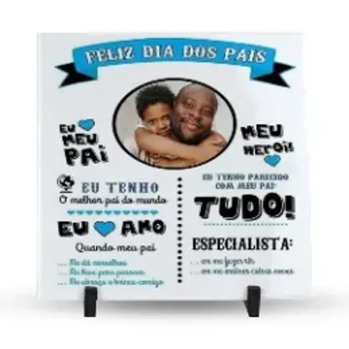 Azulejo Dia dos Pais Personalizado