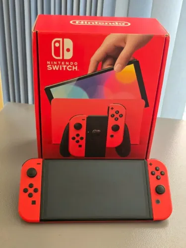 Nintendo Switch Oled Edição Especial do Mario Impecável