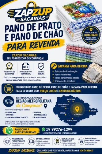 Sacaria - Pano de Prato e Pano de Chão - Revenda