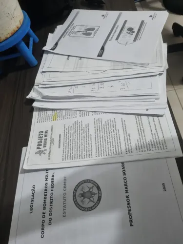 Doação materiais de estudo concurso bombeiros CBMDF 2025
