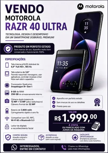 Celular Motorola Rarz 40 ultra