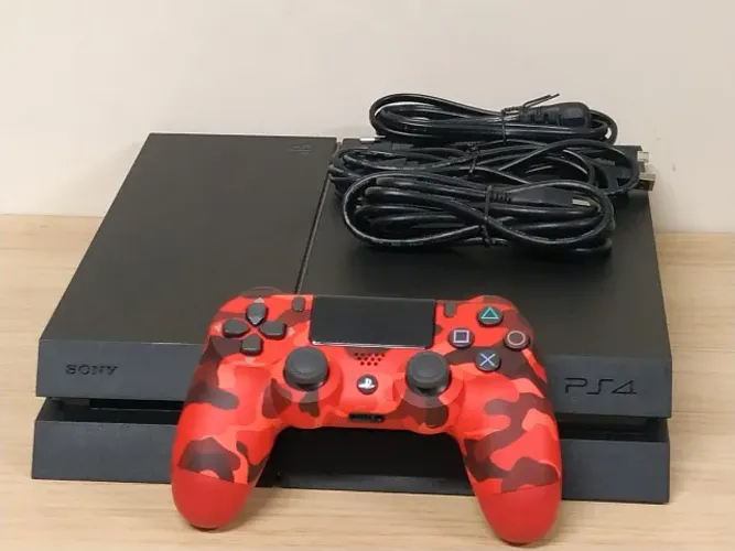 PS4 FAT SEMINOVO, 1 CONTROLE, 2 JOGOS, GARANTIA 1 ANO, LOJA