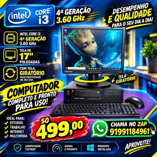 VENDO ESTE COMPUTADOR DA INTEL CORE i3 COM TELÃO DE 17 POLEGADAS