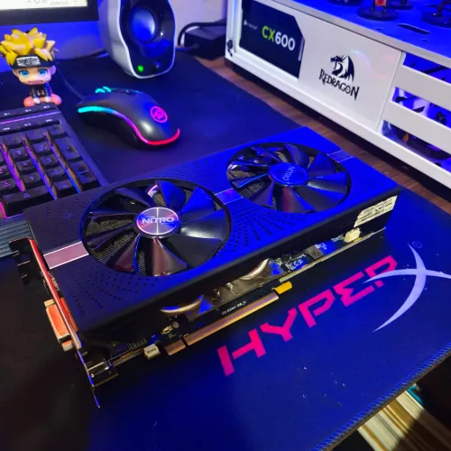 AMD RX 580 Sapphire Nitro 4GB Placa de Vídeo Semi Nova Top de Linha