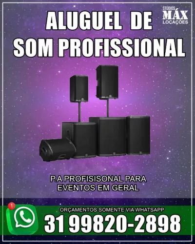 Aluguel de caixas de som profissional