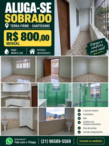 Aluga-se sobrado no Terra Firme, Santíssimo / Campo Grande
