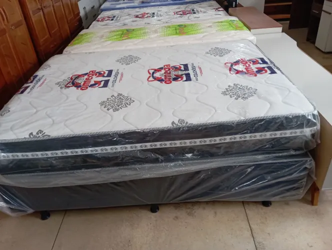 Conjunto box casal molas ensacadas