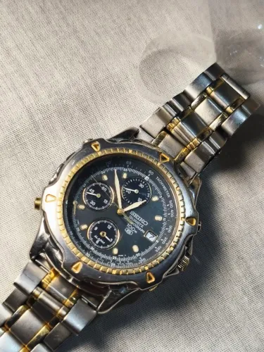 Relógio Seiko cronógrafo parado 