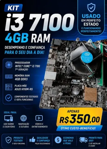 Kit Upgrade Intel Core i3-7100 4GB (USADO)