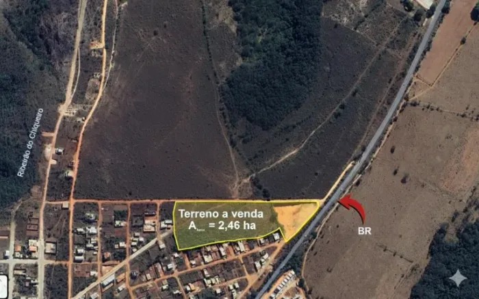 Terreno pronto para lotear (construir) Acesso fácil, 24.000m2