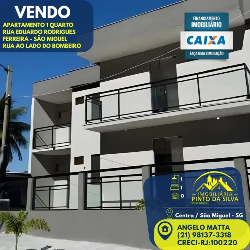 Apartamentos de 1 Quarto com Planta Moderna  São Miguel