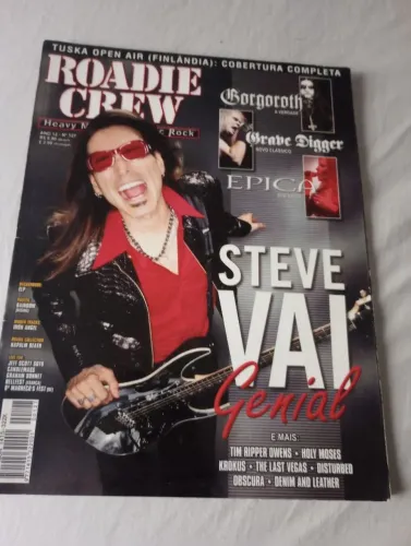 Revista Roadie Crew Steve vai , Com pôster
