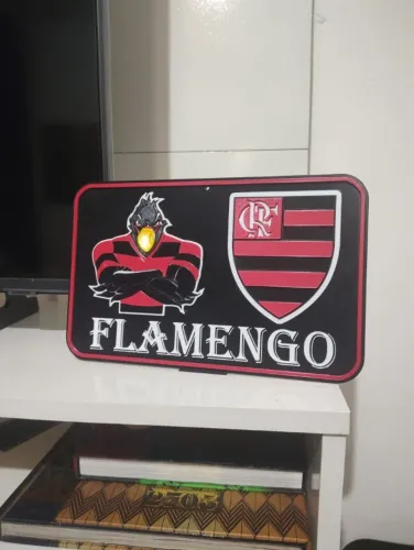 Placa decorativa Flamengo  - Feita em 3D