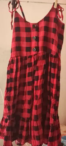 VENDE-SE VESTIDO Xadrez Tamanho 8 