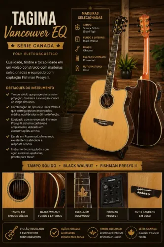 Violão Tagima Vancouver- fishman presys II - tampo sólido 
