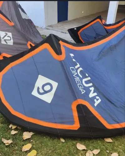 Lacuna omega kite 9 com barra kitesurf