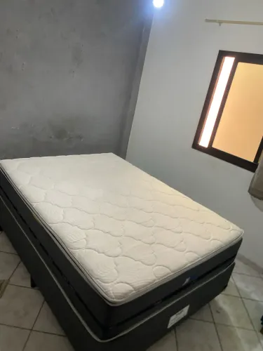 Cama Box Casal Intense Grey Aster + Colchão D28 com Molas Ensacadas
