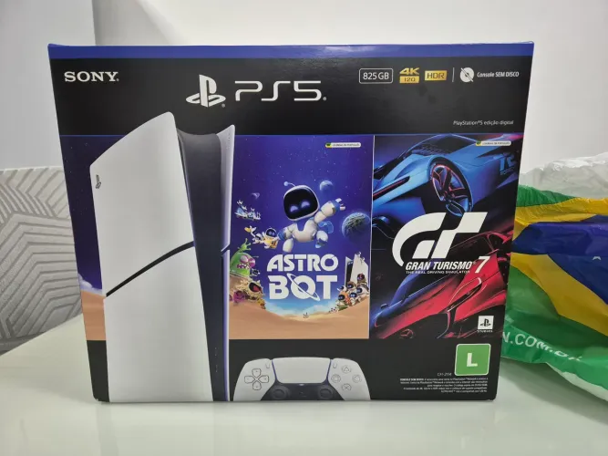 Ps5 slim 2 jogos - Novo sem uso - parcela