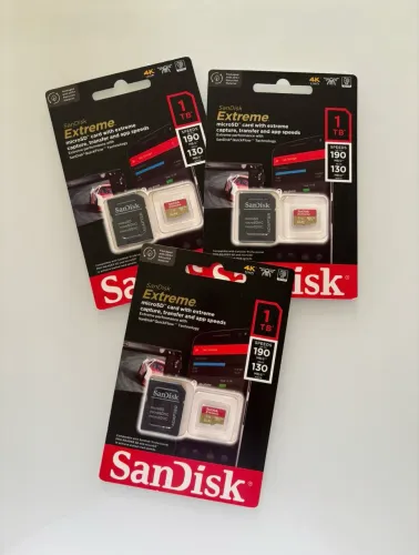 Cartão de Memória SanDisk Extreme microSDXC 1TB.